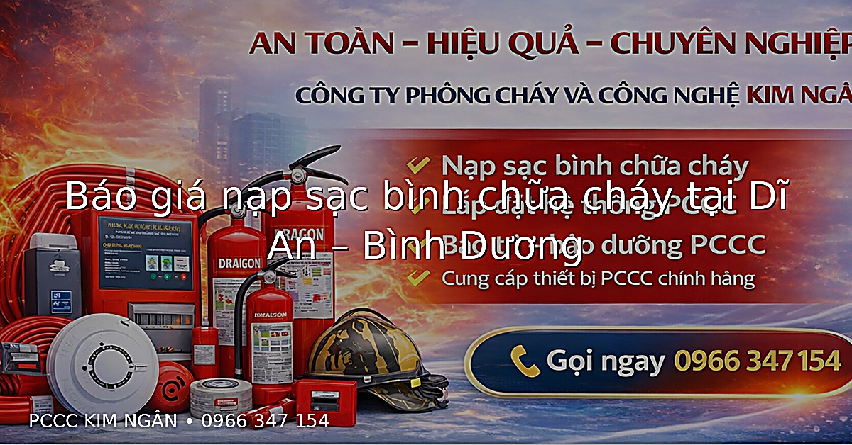 Báo giá nạp sạc bình chữa cháy tại Dĩ An – Bình Dương